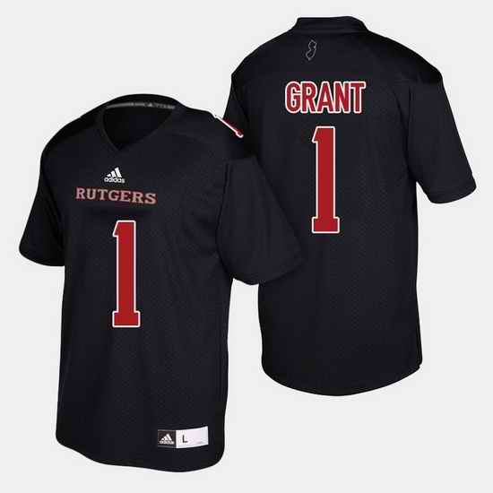 Men Rutgers Scarlet Knights Janarion Grant College Football Black Jersey